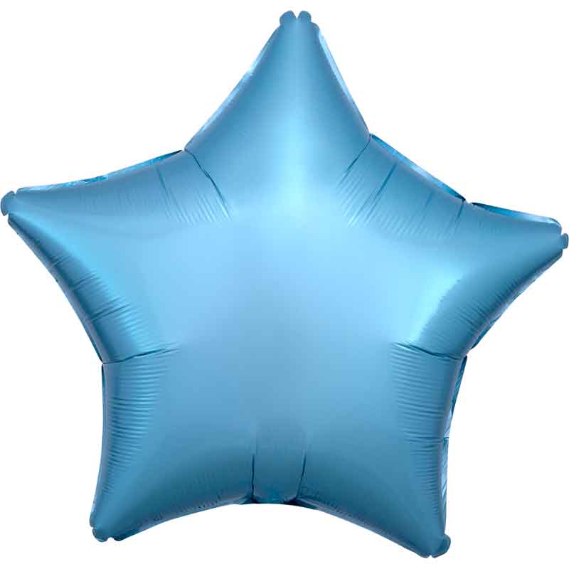 19in METALLIC PEARL PASTEL BLUE STAR SHAPED FOIL BALLOON