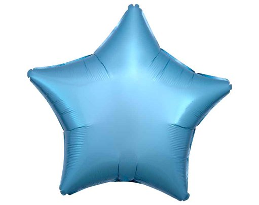 19in METALLIC PEARL PASTEL BLUE STAR SHAPED FOIL BALLOON