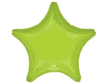 19in VIBRANT GREEN STAR SHAPED FOIL BALLOON