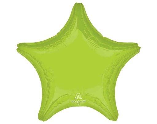 19in VIBRANT GREEN STAR SHAPED FOIL BALLOON