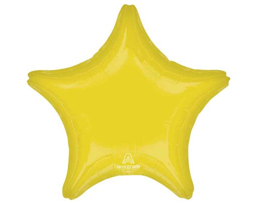 19in VIBRANT YELLOW STAR SHAPED FOIL BALLOON