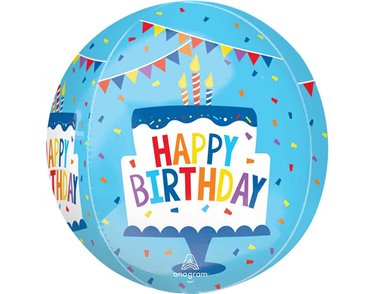 ORBZ HAPPY BIRTHDAY TIERED CAKE FOIL BALLOON