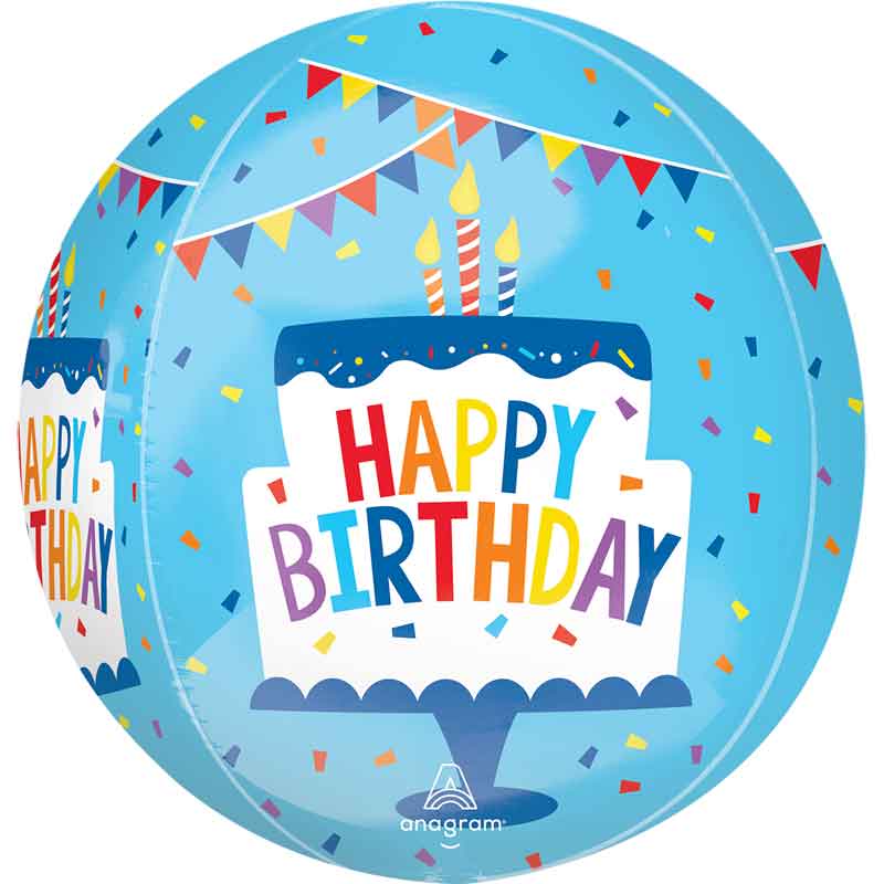 ORBZ HAPPY BIRTHDAY TIERED CAKE FOIL BALLOON