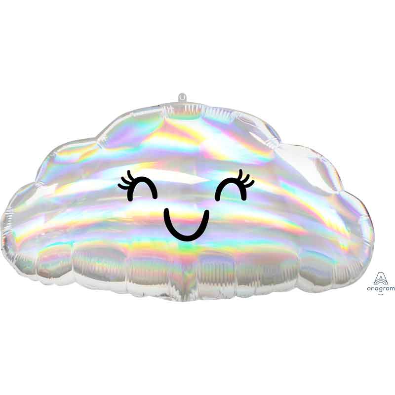 18in HOLO IRIDESCENT CLOUD SHAPED FOIL BALLOON