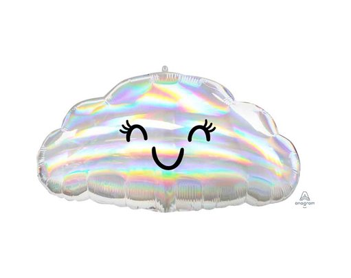 18in HOLO IRIDESCENT CLOUD SHAPED FOIL BALLOON