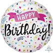 18in BIRTHDAY SPARKLE BANNER HOLOGRAPHIC FOIL BALLOON