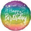 18in SPARKLE BIRTHDAY HOLOGRAPHIC FOIL BALLOON