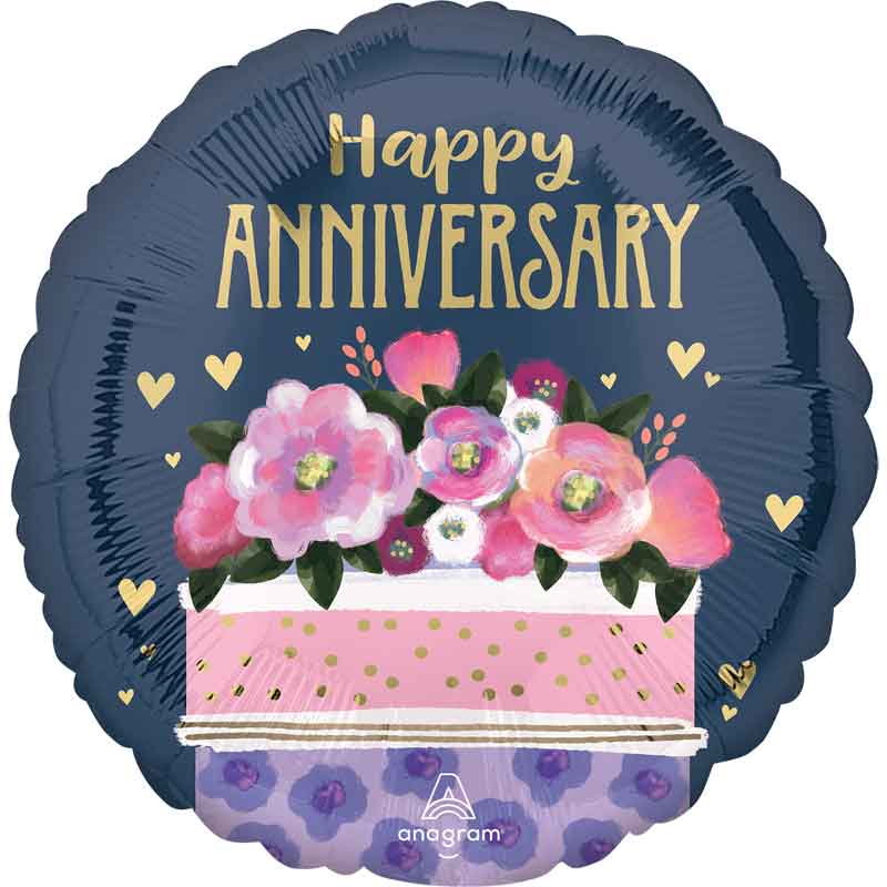 18in ANNIVERSARY CAKE FOIL BALLOON