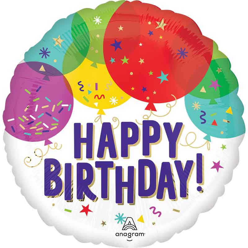 18in BIRTHDAY BALLOONS FOIL BALLOON
