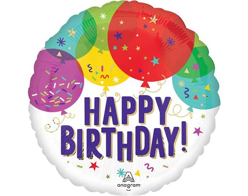 18in BIRTHDAY BALLOONS FOIL BALLOON
