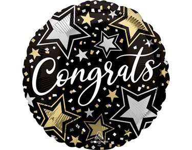 18in CONGRATS STARS FOIL BALLOON