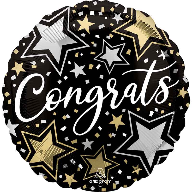 18in CONGRATS STARS FOIL BALLOON