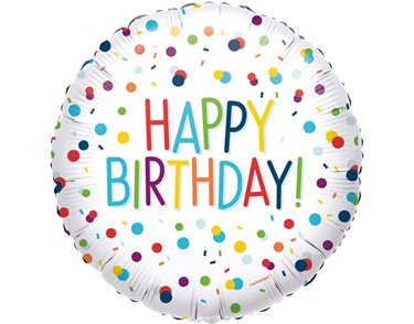 18in CONFETTI BIRTHDAY FOIL BALLOON
