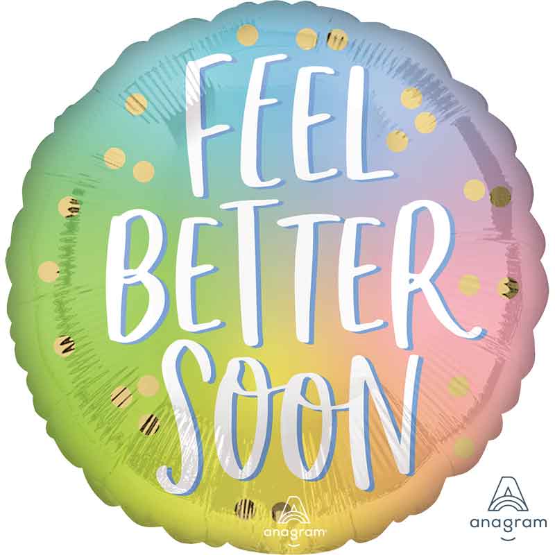 18in FEEL BETTER OMBRE FOIL BALLOON