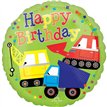 18in HAPPY BIRTHDAY TRUCKS FOIL BALLOON