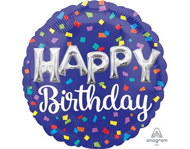 18in HAPPY BIRTHDAY BALLOON LETTERS FOIL BALLOON