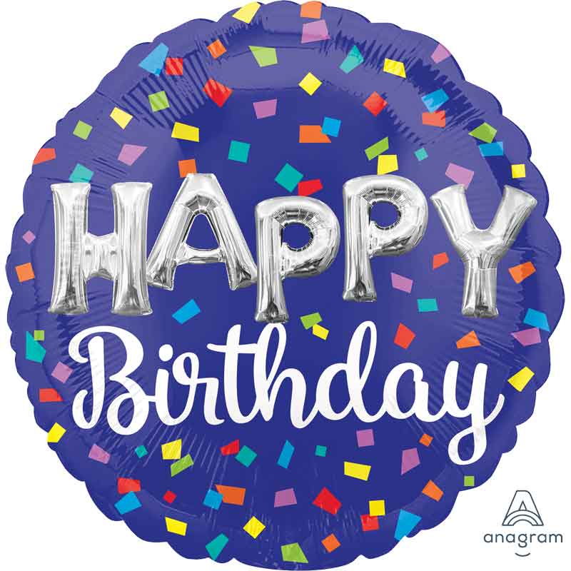 18in HAPPY BIRTHDAY BALLOON LETTERS FOIL BALLOON