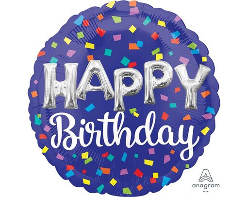18in HAPPY BIRTHDAY BALLOON LETTERS FOIL BALLOON
