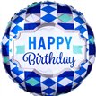 18in HAPPY BIRTHDAY TIE PATTERN FOIL BALLOON