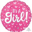 18in IT'S A GIRL HEARTS & FOIL BALLOON