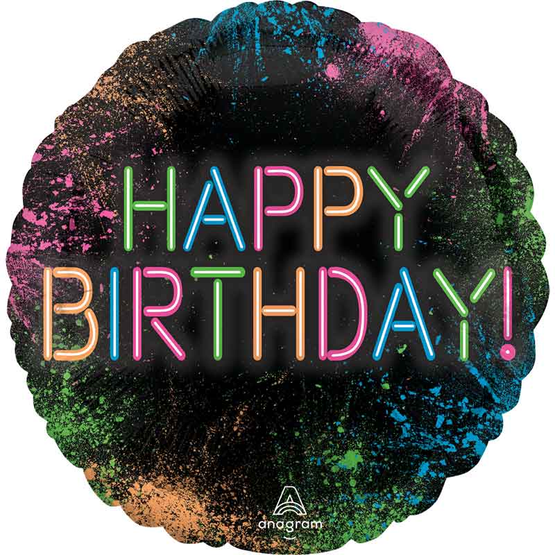 18in LET'S GLOW CRAZY FOIL BALLOON