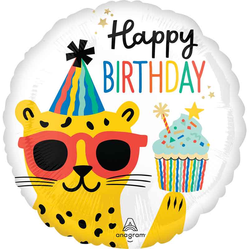 18in PARTY ANIMAL HAPPY BIRTHDAY FOIL BALLOON