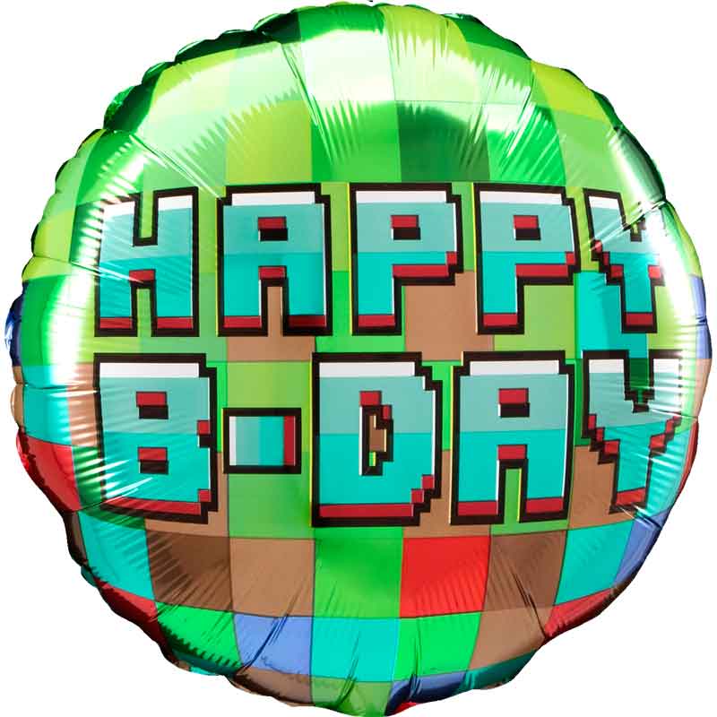 18in PIXEL PARTY FOIL BALLOON