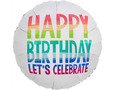 18in RAINBOW WISHES FOIL BALLOON