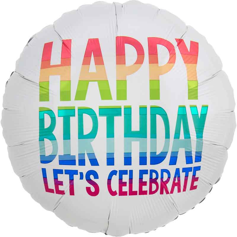 18in RAINBOW WISHES FOIL BALLOON