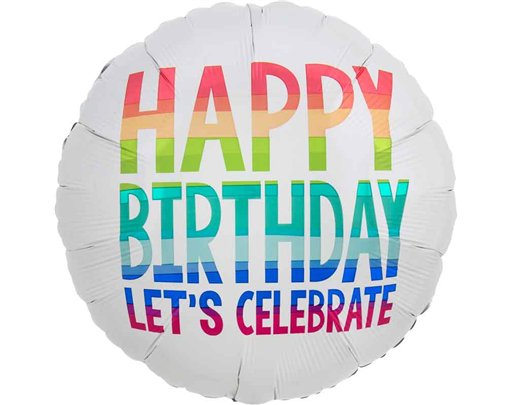 18in RAINBOW WISHES FOIL BALLOON