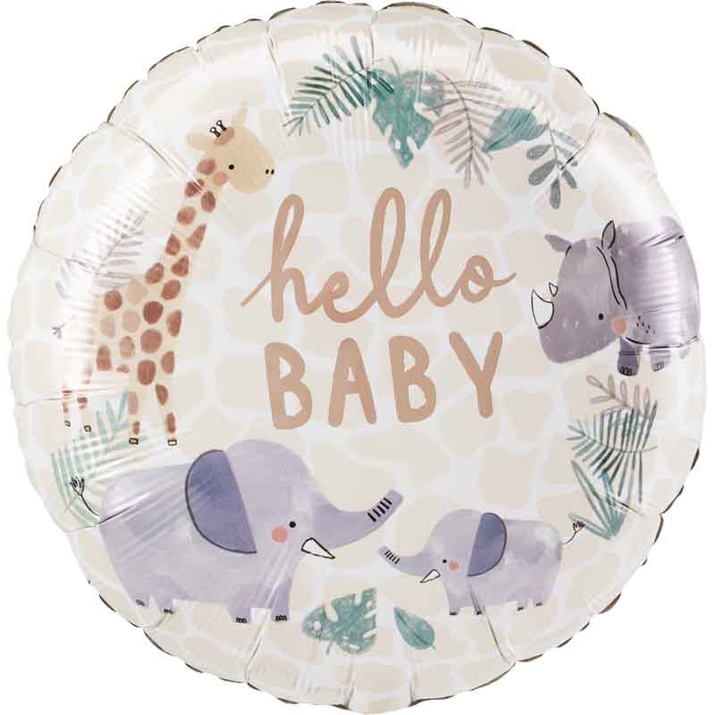18in SOFT JUNGLE BABY FOIL BALLOON