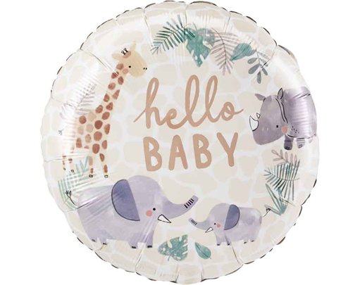 18in SOFT JUNGLE BABY FOIL BALLOON