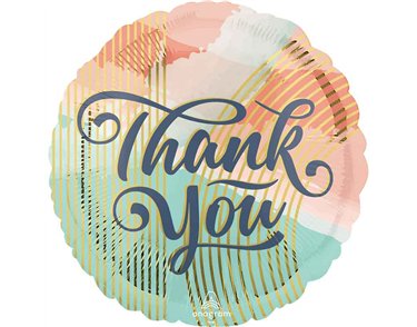 18in THANK YOU PASTEL CLOUDS FOIL BALLOON