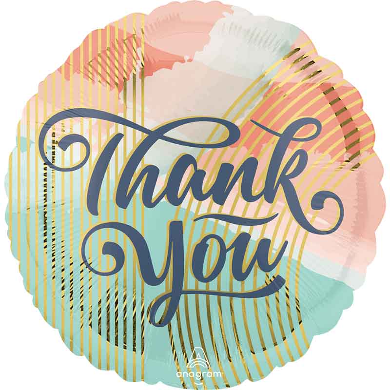 18in THANK YOU PASTEL CLOUDS FOIL BALLOON