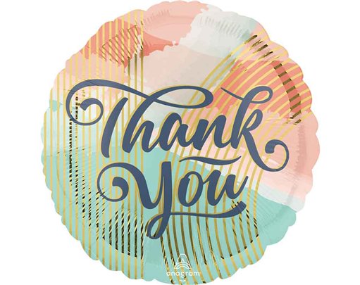 18in THANK YOU PASTEL CLOUDS FOIL BALLOON
