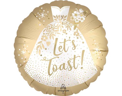 18in LET'S TOAST FOIL BALLOON