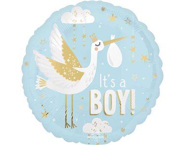 18in SPECIAL DELIVERY BABY BOY FOIL BALLOON