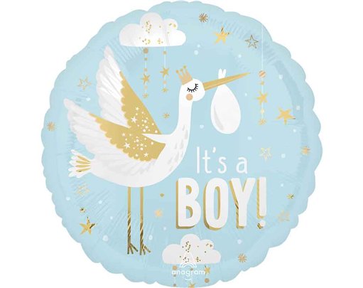 18in SPECIAL DELIVERY BABY BOY FOIL BALLOON