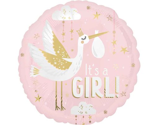 18in SPECIAL DELIVERY BABY GIRL FOIL BALLOON
