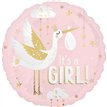 18in SPECIAL DELIVERY BABY GIRL FOIL BALLOON