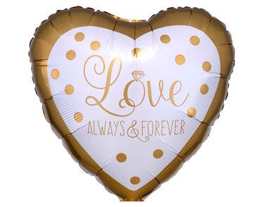 18in SPARKLING GOLD WEDDING FOIL BALLOON