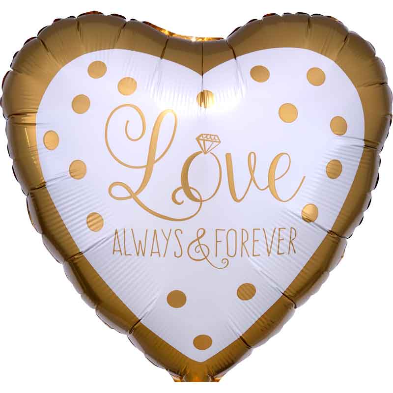 18in SPARKLING GOLD WEDDING FOIL BALLOON