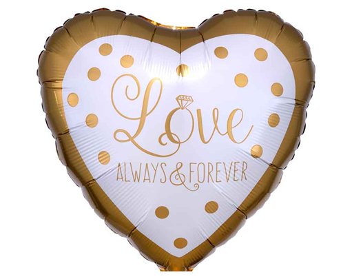 18in SPARKLING GOLD WEDDING FOIL BALLOON