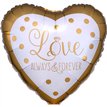 18in SPARKLING GOLD WEDDING FOIL BALLOON