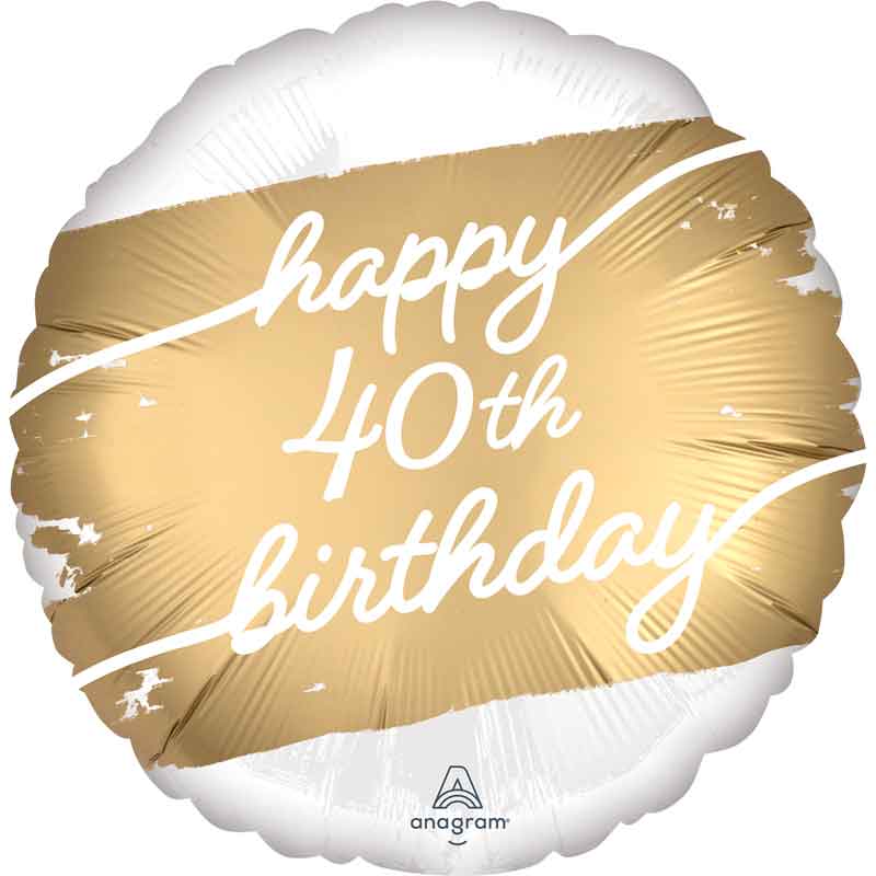 18in GOLDEN AGE 40 FOIL BALLOON