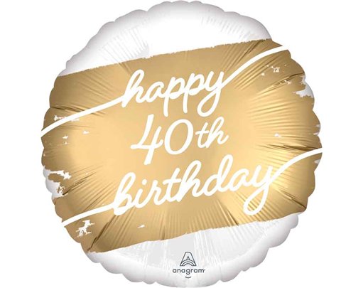 18in GOLDEN AGE 40 FOIL BALLOON