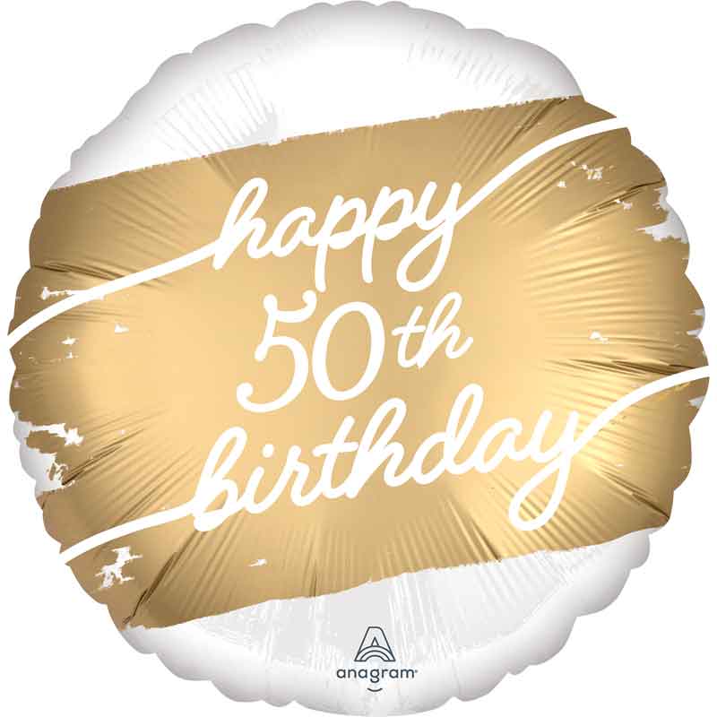 18in GOLDEN AGE 50 FOIL BALLOON