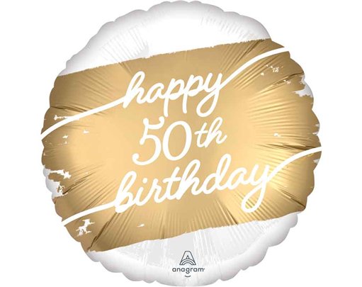 18in GOLDEN AGE 50 FOIL BALLOON