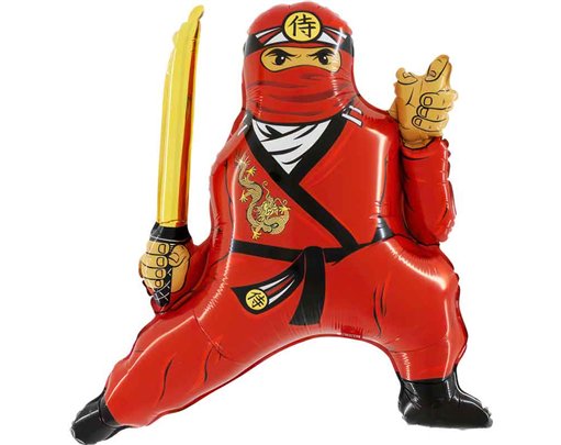31in RED NINJA SHAPED FOIL BALLOON