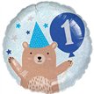 18in 1ST BIRTHDAY BEAR BOY FOIL BALLOON